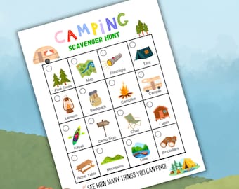 Kinder Schnitzeljagd im Freien, Camping-Themenspiel, pädagogisch wertvolle Naturaktivität, Sommerspaß, Spiele im Freien für Kinder