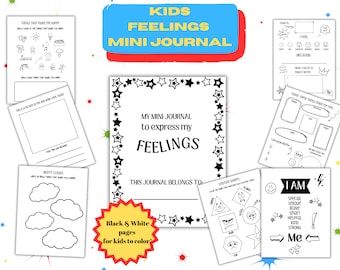 Kinder Gefühle Journal | Gefühle Journal für Kinder | Emotionen für Kinder | Emotionale Äußerungen für Kinder