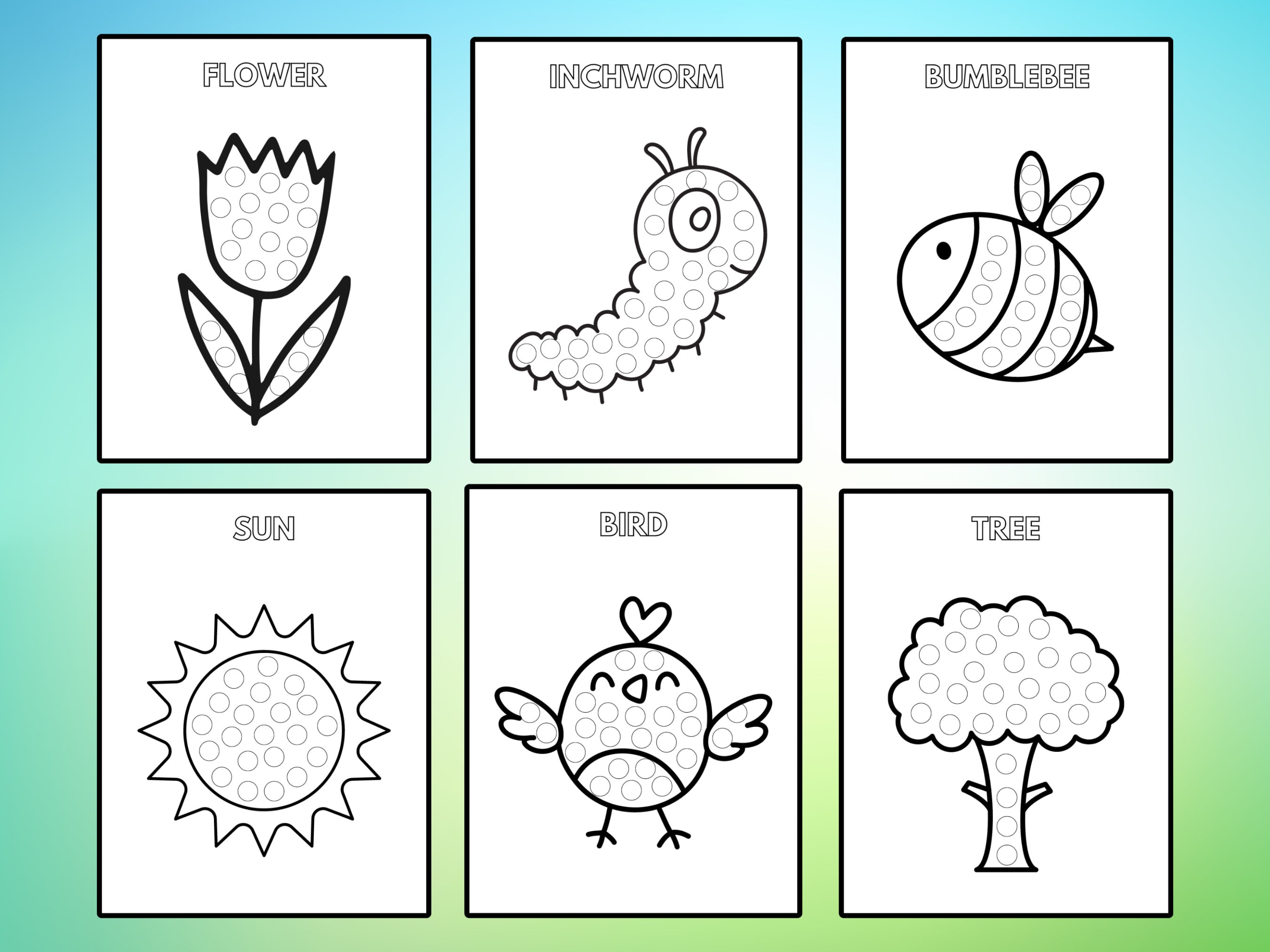 Spring Dot Marker Worksheets | Do-a-dot Printables for Preschool | Fine ...