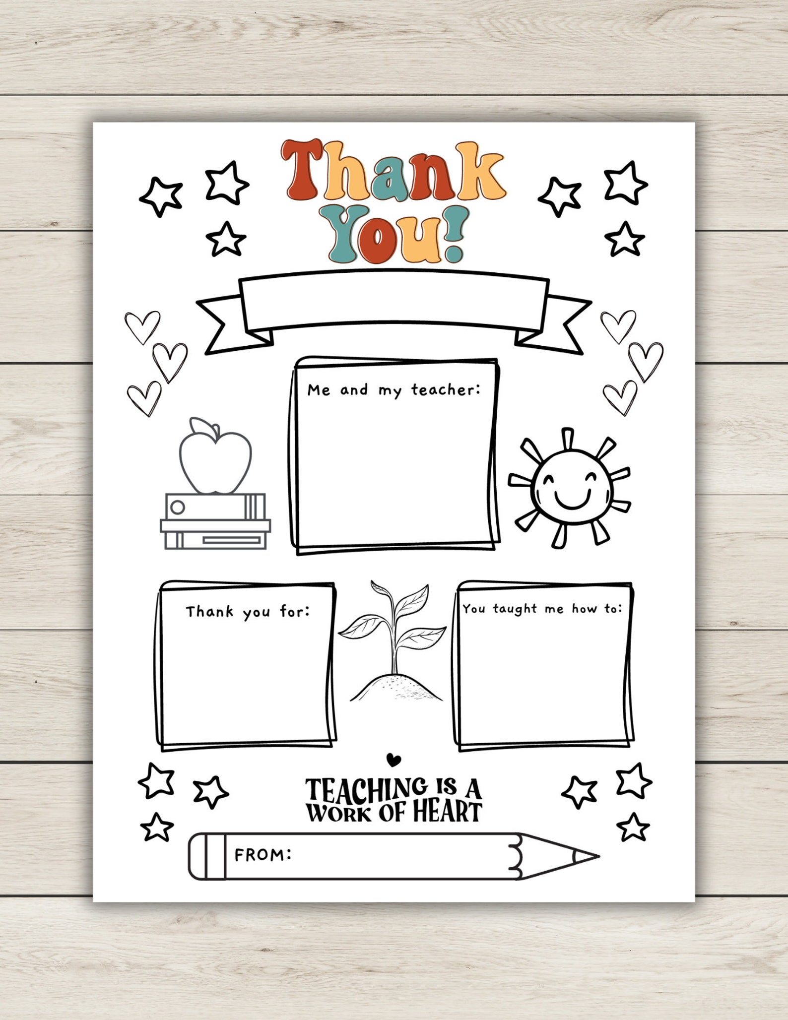 Teacher Appreciation Week Printable teacher Appreciation Gift Thank You