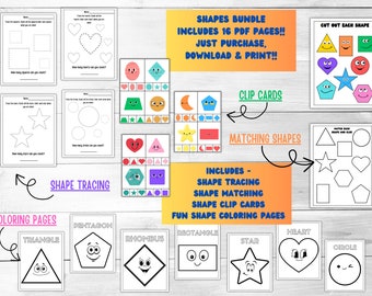 Vormaanpassing | Voorschoolse leervormen | Vormtracering | Vormactiviteiten voor kleuters | Werkbladen voor thuisonderwijs | Vorm-ID
