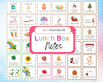 Lunch Box Notes | Lunch Box Cards | Joke Lunch Box Notes | Encouragement Cards Back To School Notes |Lunch Notes for Kids