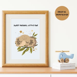 Süße Träume Little One Kinderzimmer Wand Kunstdruck | Elefant Druck für Kinderzimmer | Kinderzimmer Dekor | Kinderzimmer Wanddeko |Elephant Wanddeko