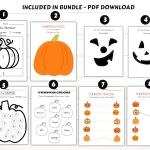 Pumpkin Activities | Preschool Learning Fall |Kids Fall Activities | Fall Printable| Kindergarten Fall Activity | Pumpkin Printables Pre K