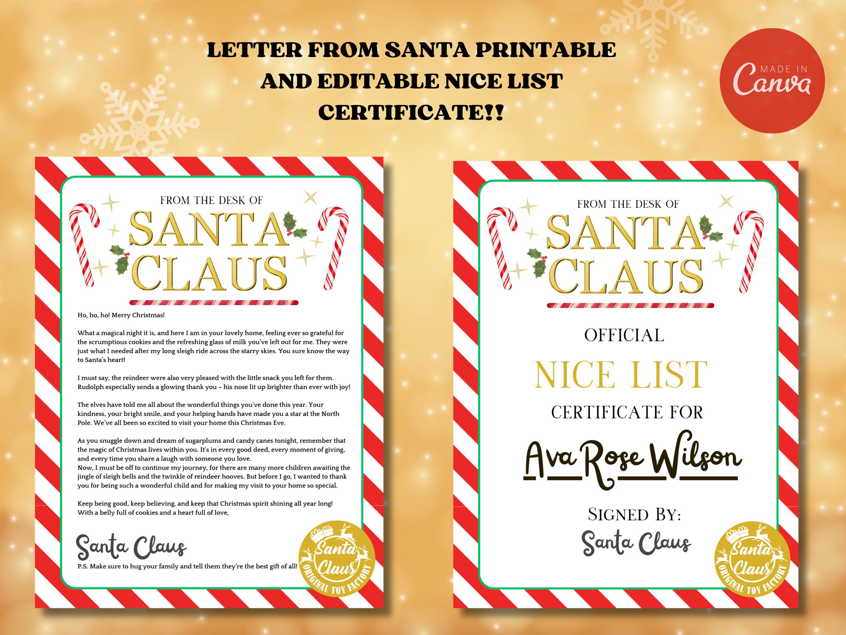 Letter From Santa | Editable Letter From Santa | Letter From Santa ...