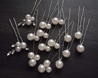 Haarnadel für Hochzeit, Haarschmuck für Braut, Haarkamm, Haarschmuck, Haarpins, Accessoire, Hochzeit, Perlen, Kristalle