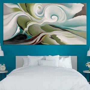 Georgia O&#39;Keeffe large canvas wall art prints Nature Forms Gaspe Giclee Modern canvas art Office wall decor Living room wall art