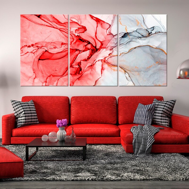 Red Wall Decor Etsy