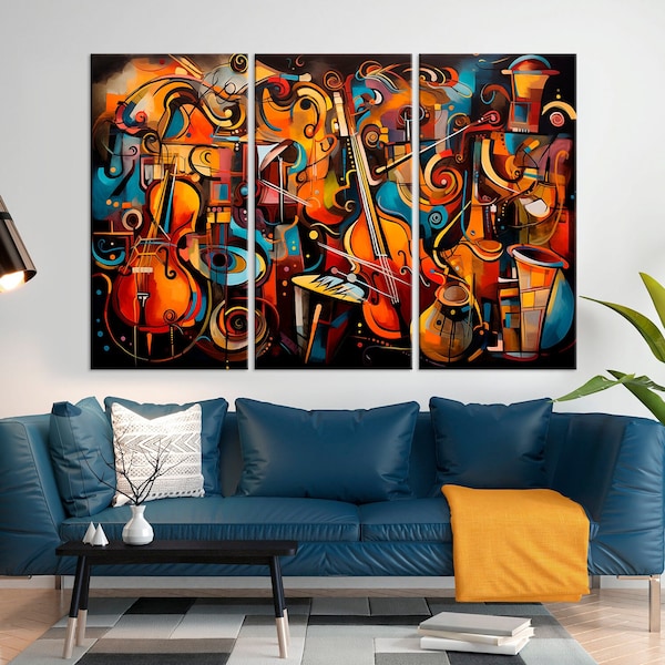 Large Musical Abstract Etsy
