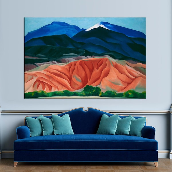 Georgia Okeefe Mountain Print - Etsy