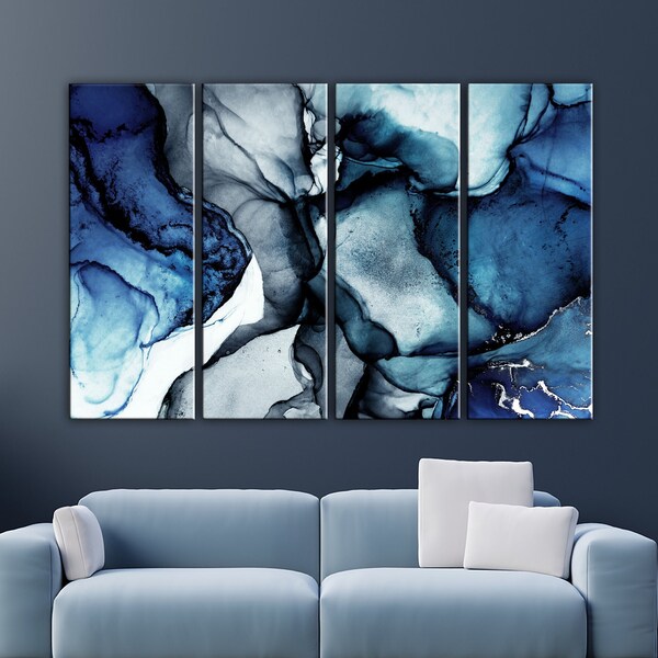 Navy Blue Wall Art Etsy Canada