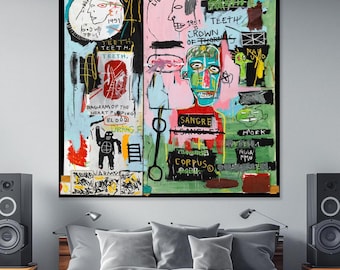 Abstract Graffiti Art Canvas Print, Modern Wall Decor