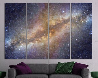 Sparkle Galaxy Poster 5pcs Canvas Print Science Cosmic Wall Art Space Home Decor 