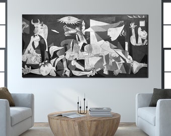 Guernica Picasso canvas wall art Picasso wall art Reproduction print Pablo Picasso canvas art Living room wall art