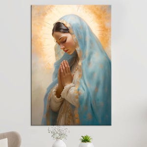 Our Lady of Guadalupe large canvas wall art prints Virgin Mary wall art Catholic Religious decor Blessed Virgin Mary Spiritual canvas art