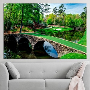 Golf Course large canvas wall art prints Augusta National Golf Club Landscape canvas Nature print Golf Club decor Golf gifts for men