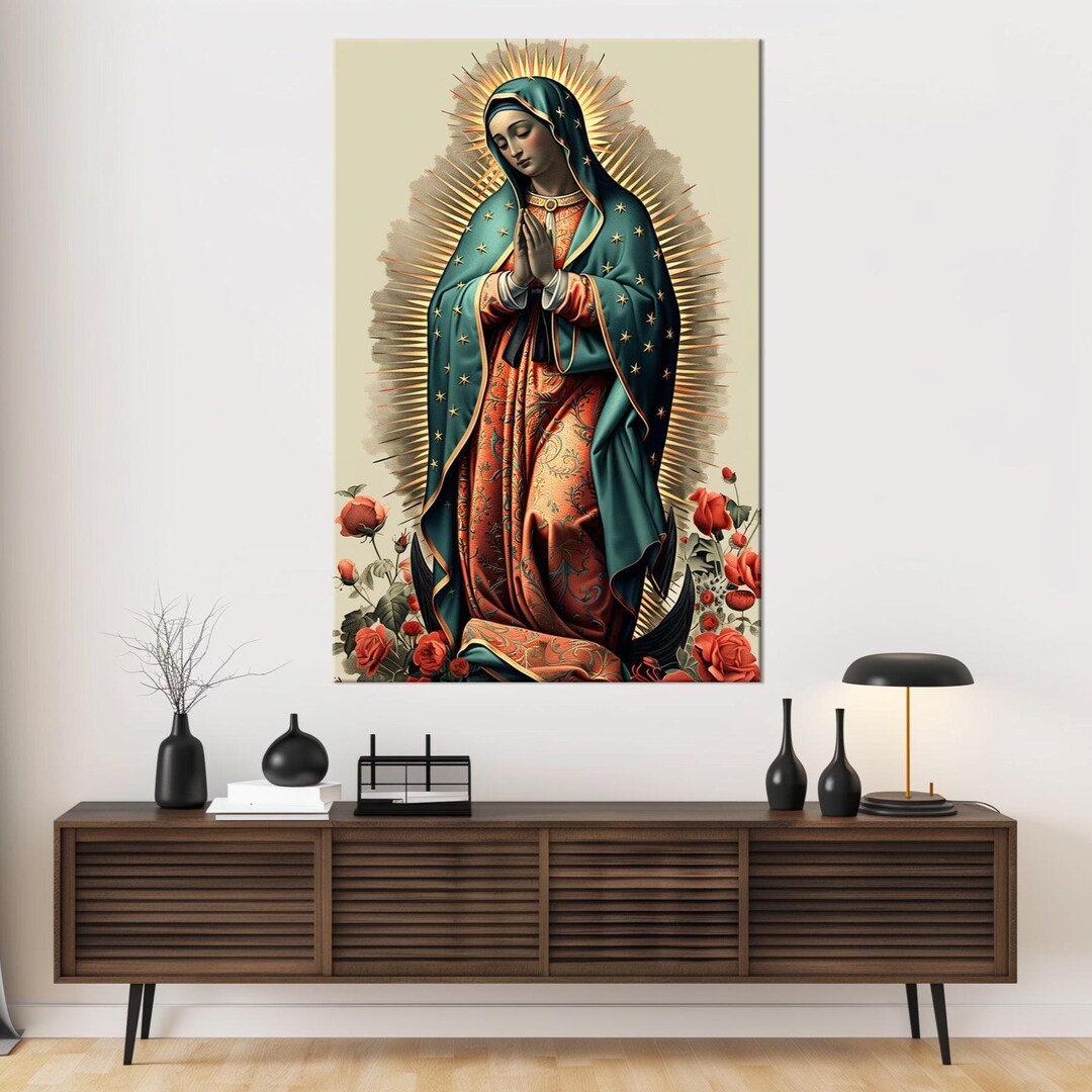 Our Lady of Guadalupe Canvas Print: Virgin Mary Religious Wall Art - Etsy
