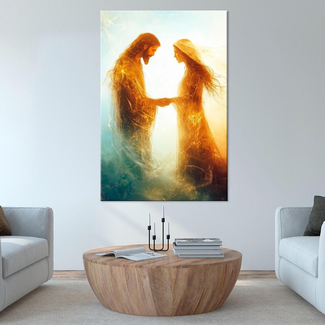 Jesus and Mary Magdalene Canvas Print, Religious Home Decor - Etsy