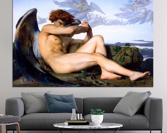Fallen Angel Canvas Print: Alexandre Cabanel Reproduction, Renaissance Art
