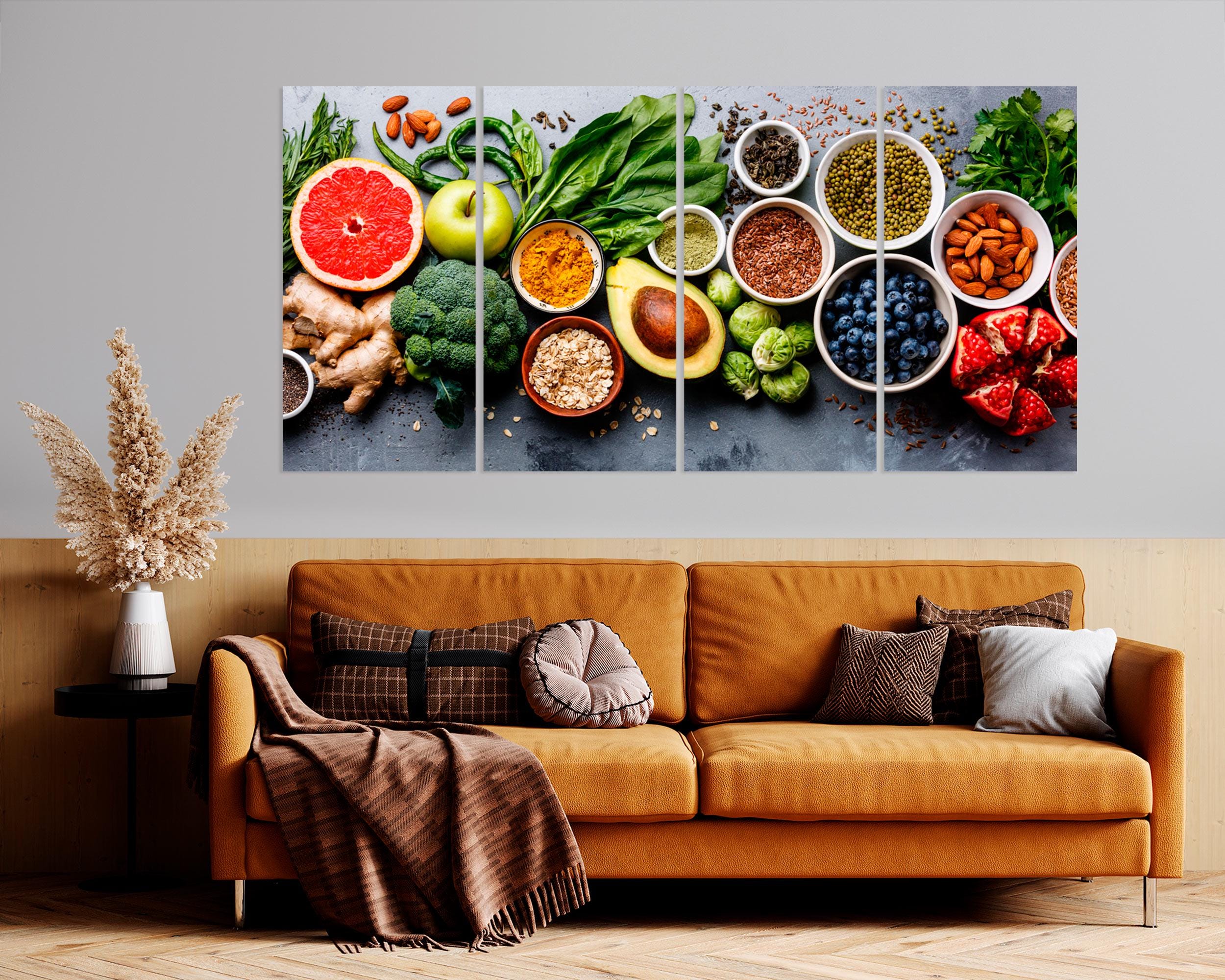 food photography canvas print: kitchen & restaurant... Vibrant Food Canvas Art Print, Kitchen & Dining Decor - Etsy