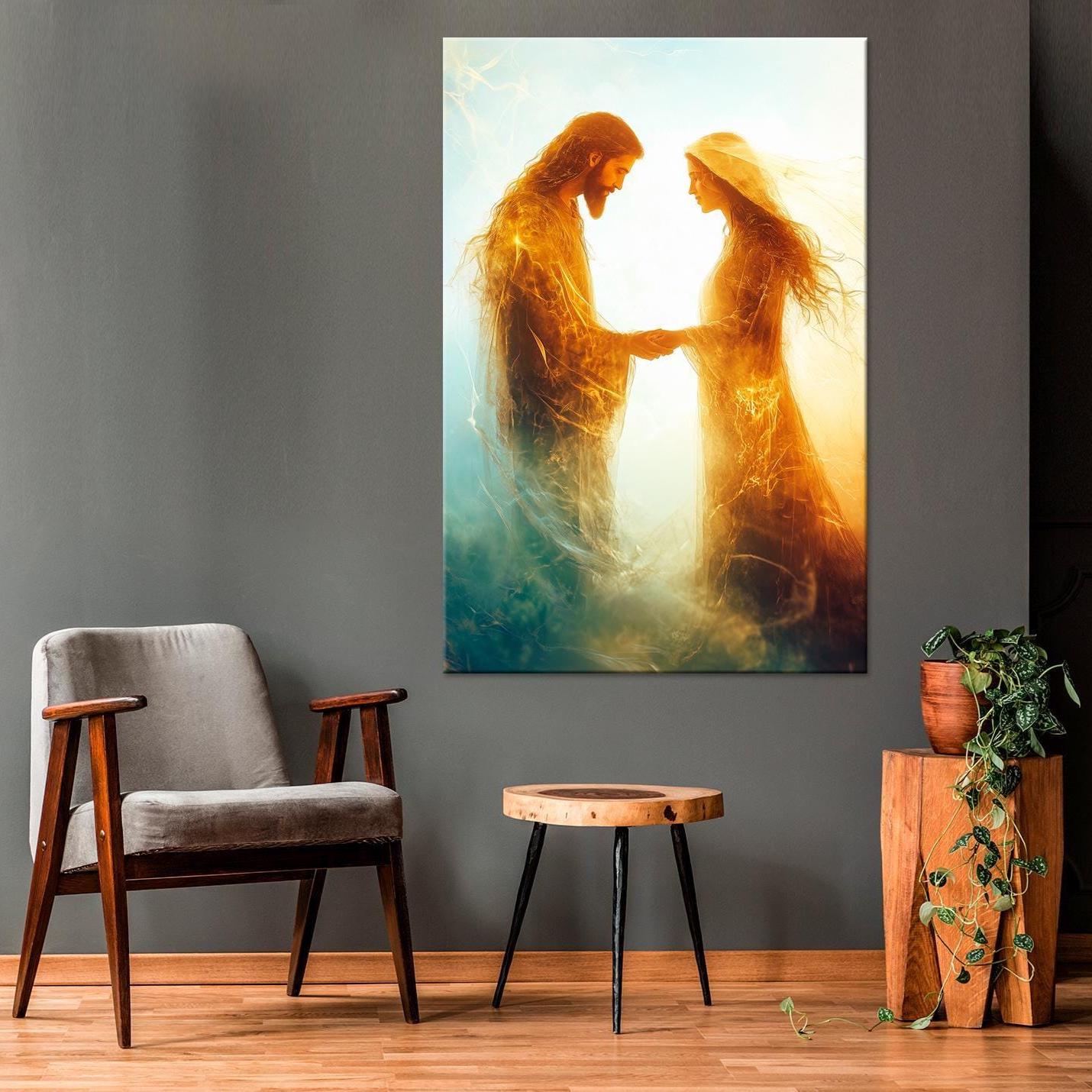Jesus and Mary Magdalene Canvas Print, Religious Home Decor - Etsy