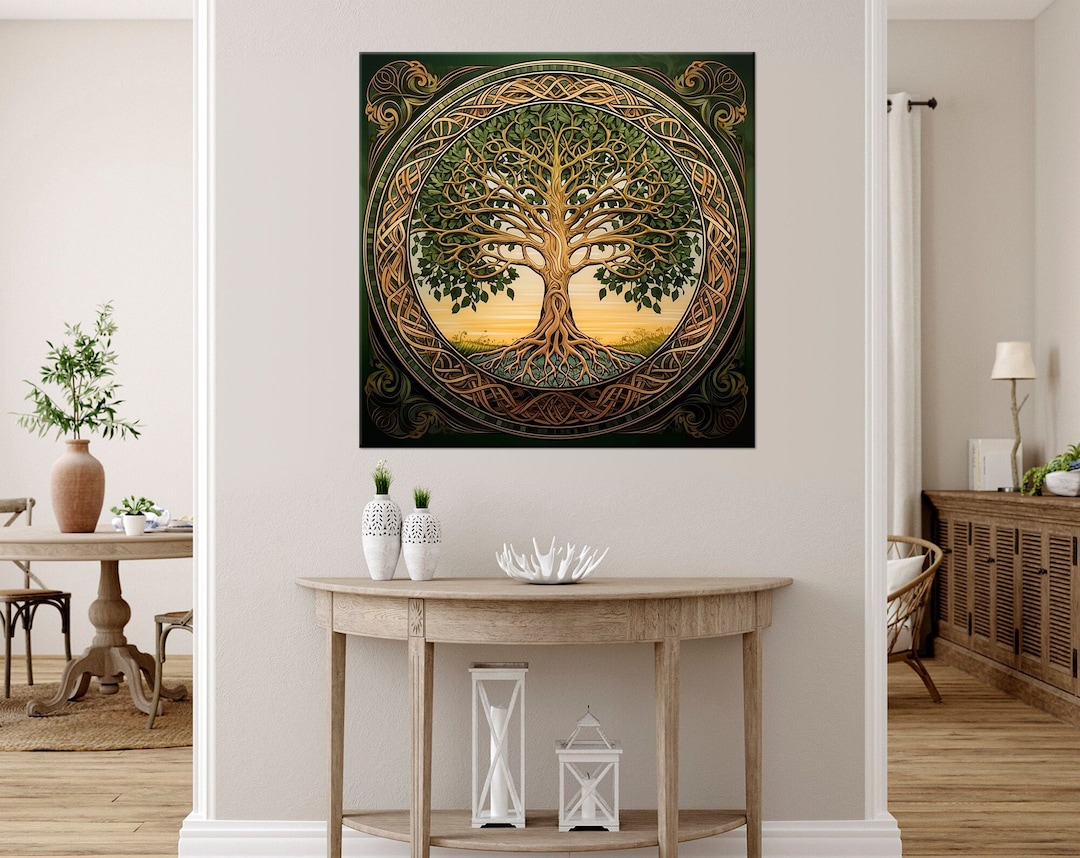 Tree of Life Canvas Print Yggdrasil Wall Art Norse Mythology Art Tree ...