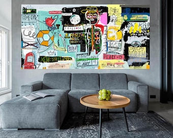 Psychedelic Graffiti Canvas Art Print: Eclectic Street Art Decor