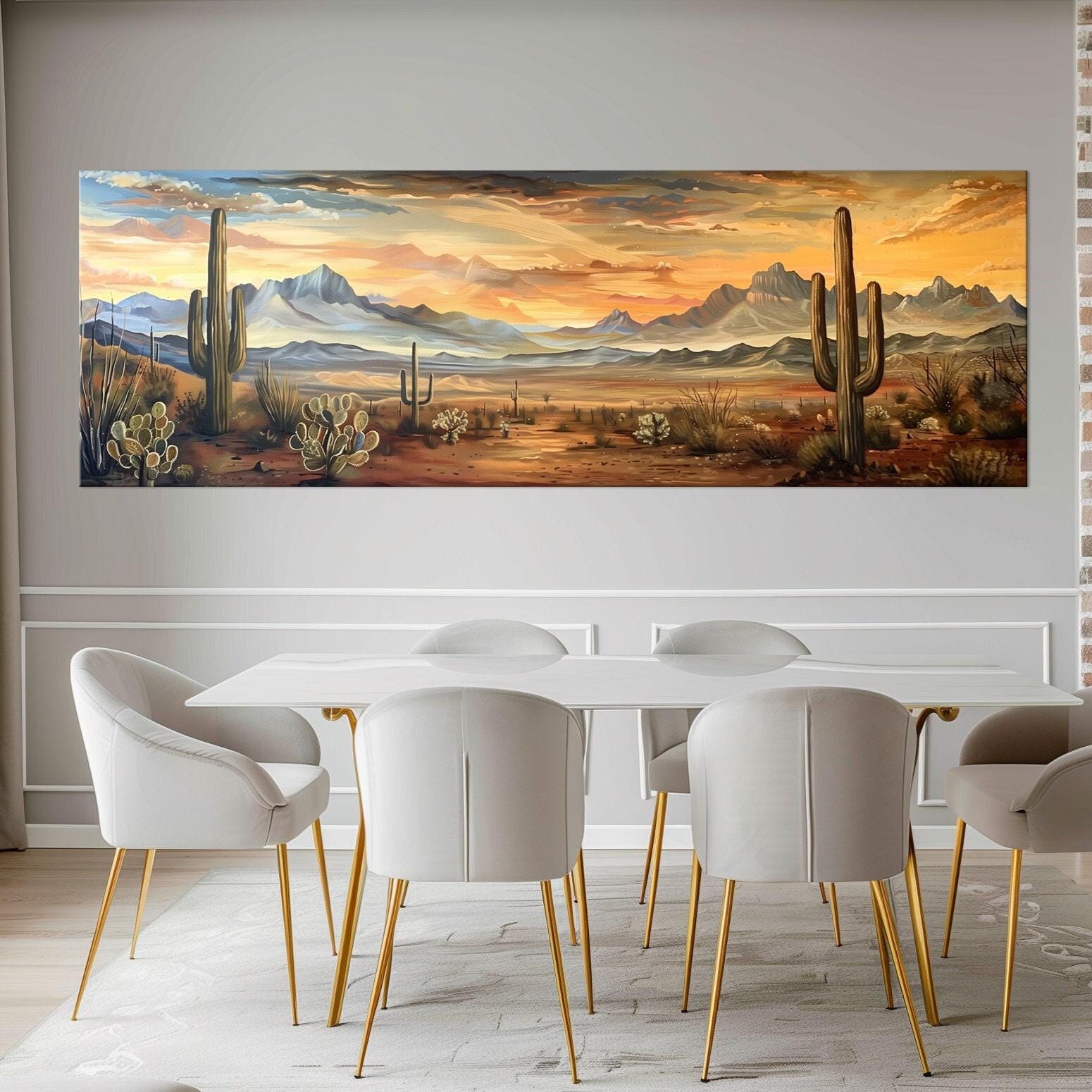 Arizona Desert Canvas Print, Panoramic Landscape Wall Art - Etsy