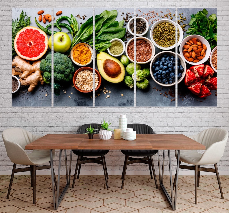 food photography canvas print: kitchen & restaurant... Vibrant Food Canvas Art Print, Kitchen & Dining Decor - Etsy
