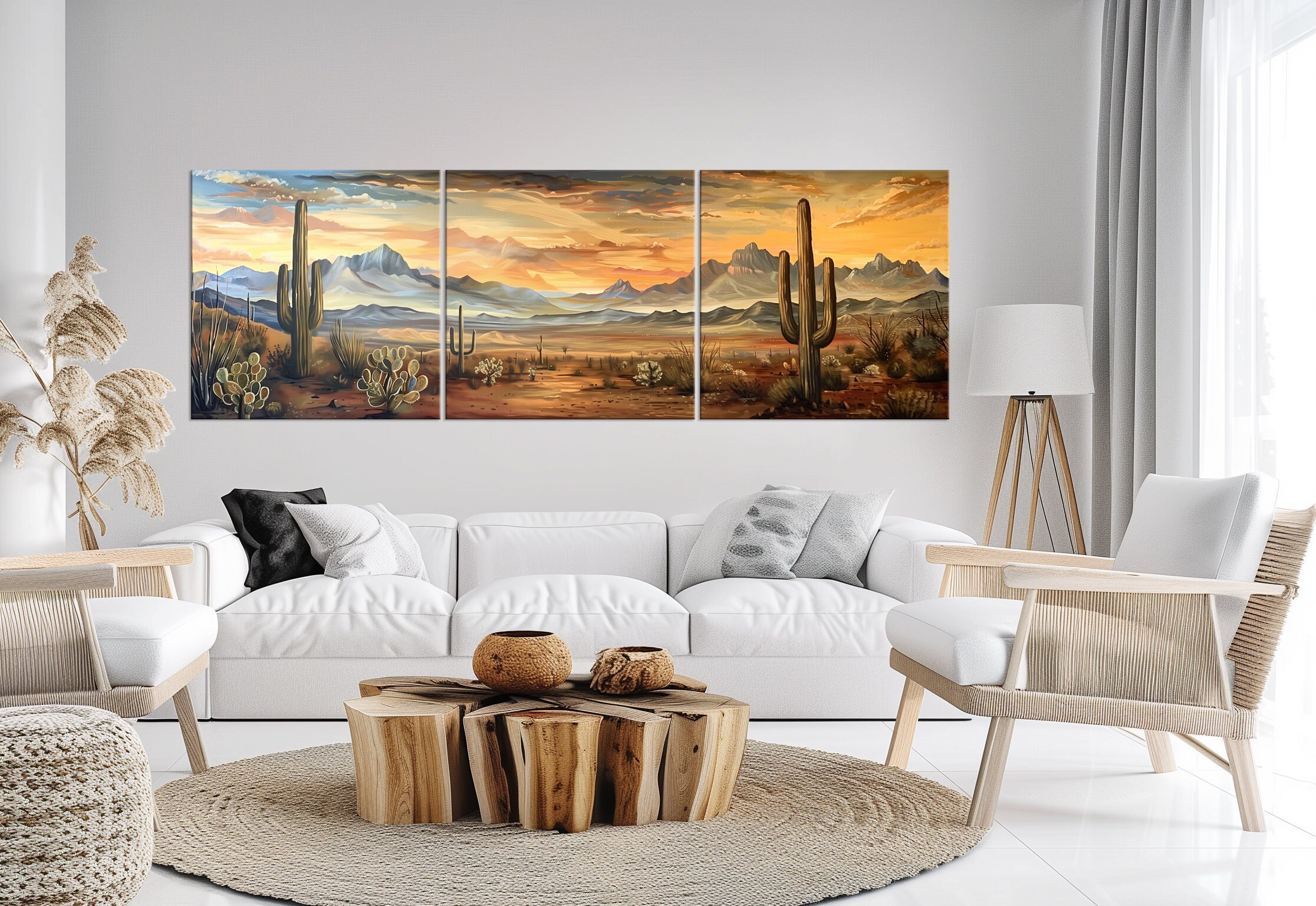 Arizona Desert Canvas Print, Panoramic Landscape Wall Art - Etsy