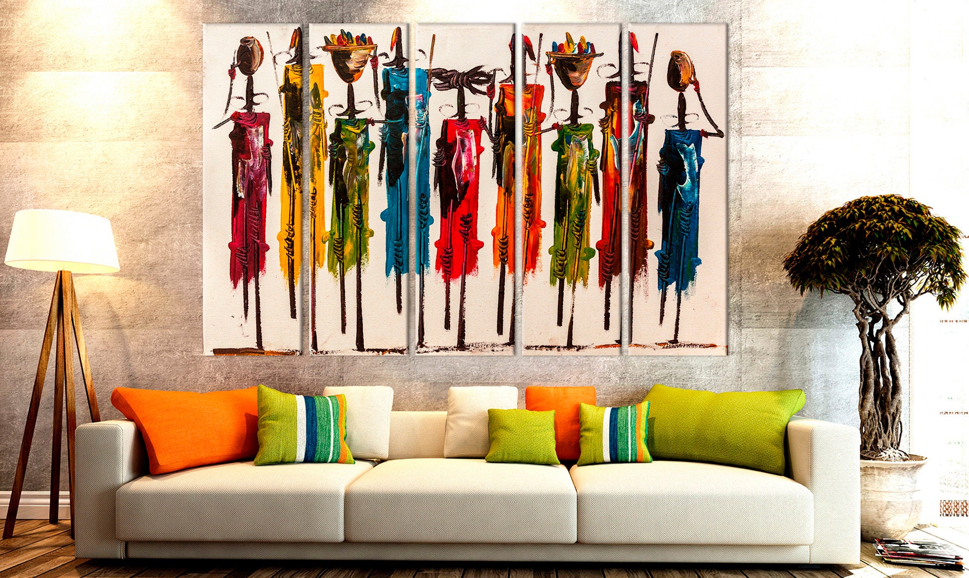 Abstract African Art Prints Large Wall Art African American Etsy