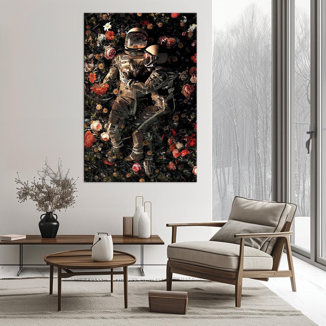NASA Astronaut Couple Large Canvas Wall Art Prints Space Wall Art ...