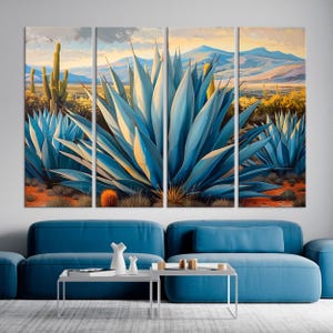 Blue Agave Cactus Canvas Print, Arizona Desert Wall Art - Etsy