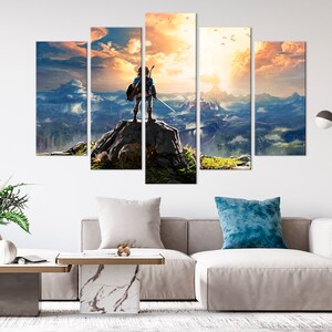 Impresión en lienzo de Zelda: Breath of the Wild, decoración para sala de juegos imagen 7