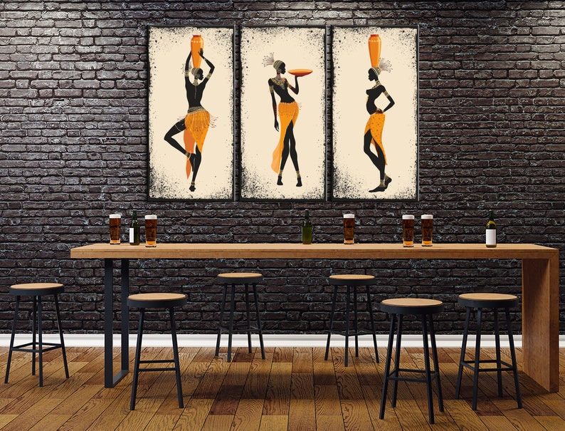 African American Art Prints Black Women Canvas Print Abstract Etsy