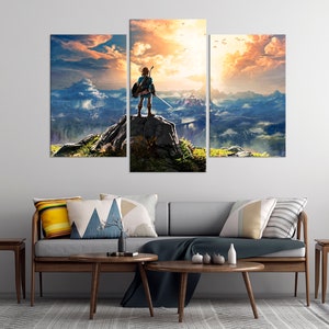 Impresión en lienzo de Zelda: Breath of the Wild, decoración para sala de juegos imagen 4