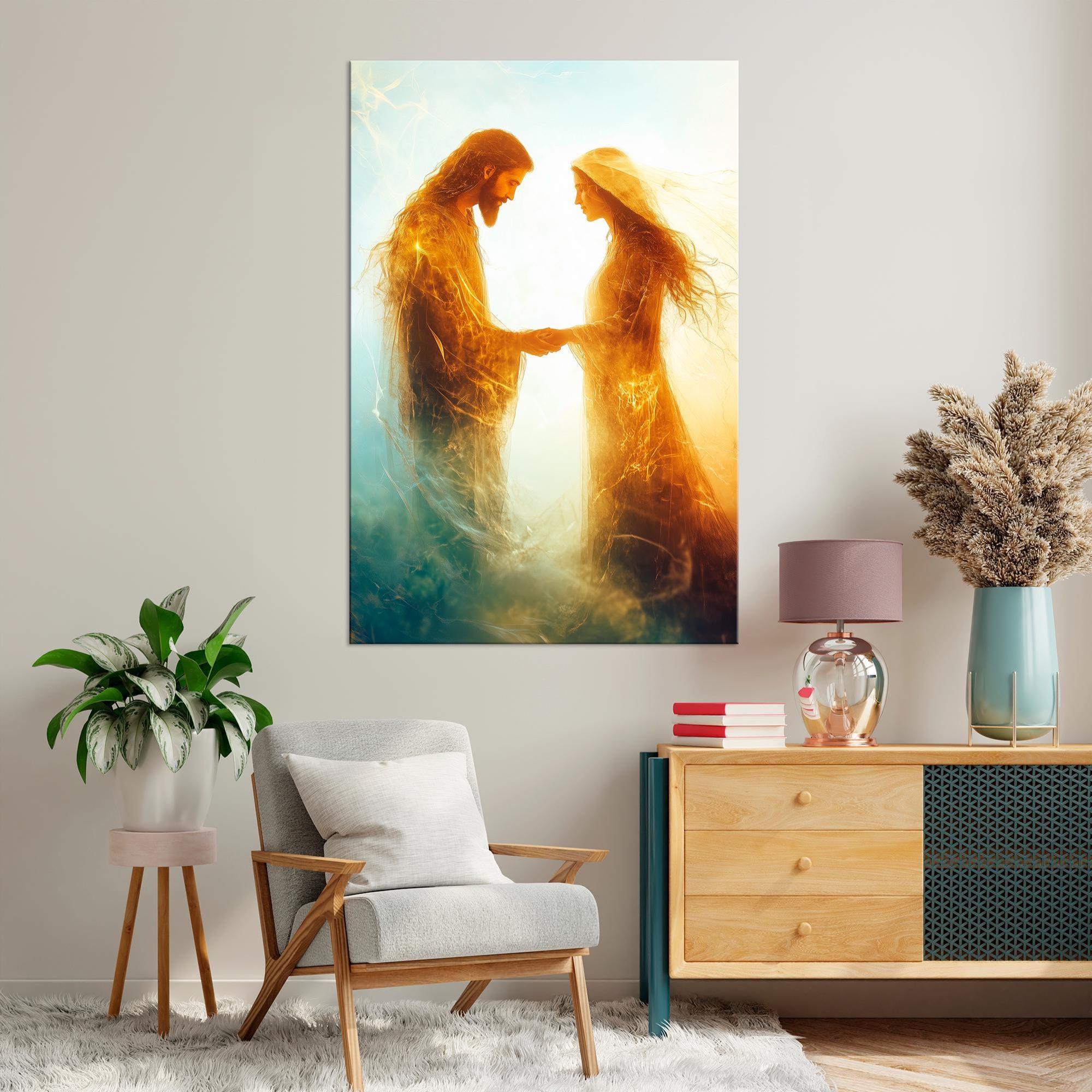 Jesus and Mary Magdalene Canvas Print, Religious Home Decor - Etsy