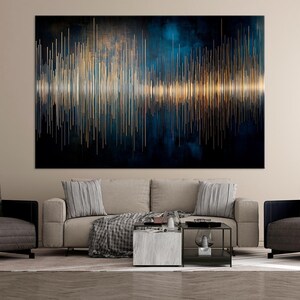 Abstract Soundwave large canvas wall art prints Music wall art Sound waves canvas Abstract print Music gifts Housewarming gift