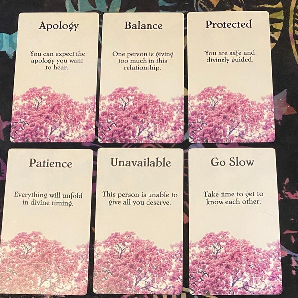 Messages of Love Oracle - Messages From Your Person - 6 message cards - Cards Only - No Questions - Within 24hrs