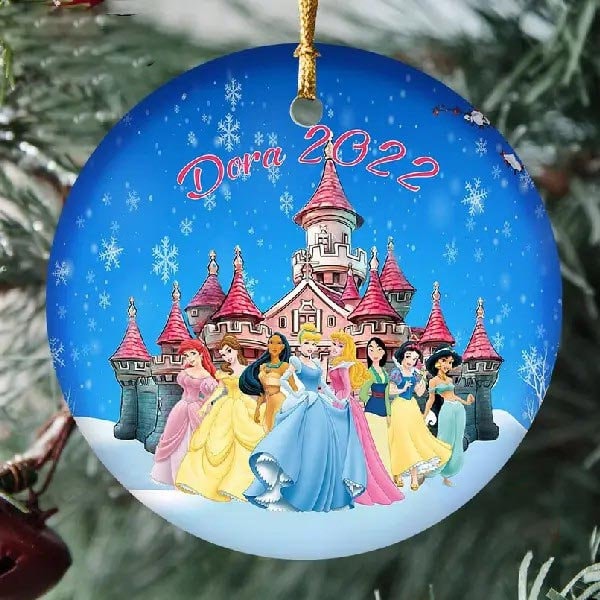 Personalized Disney Princess Disneyland Ceramic Ornament