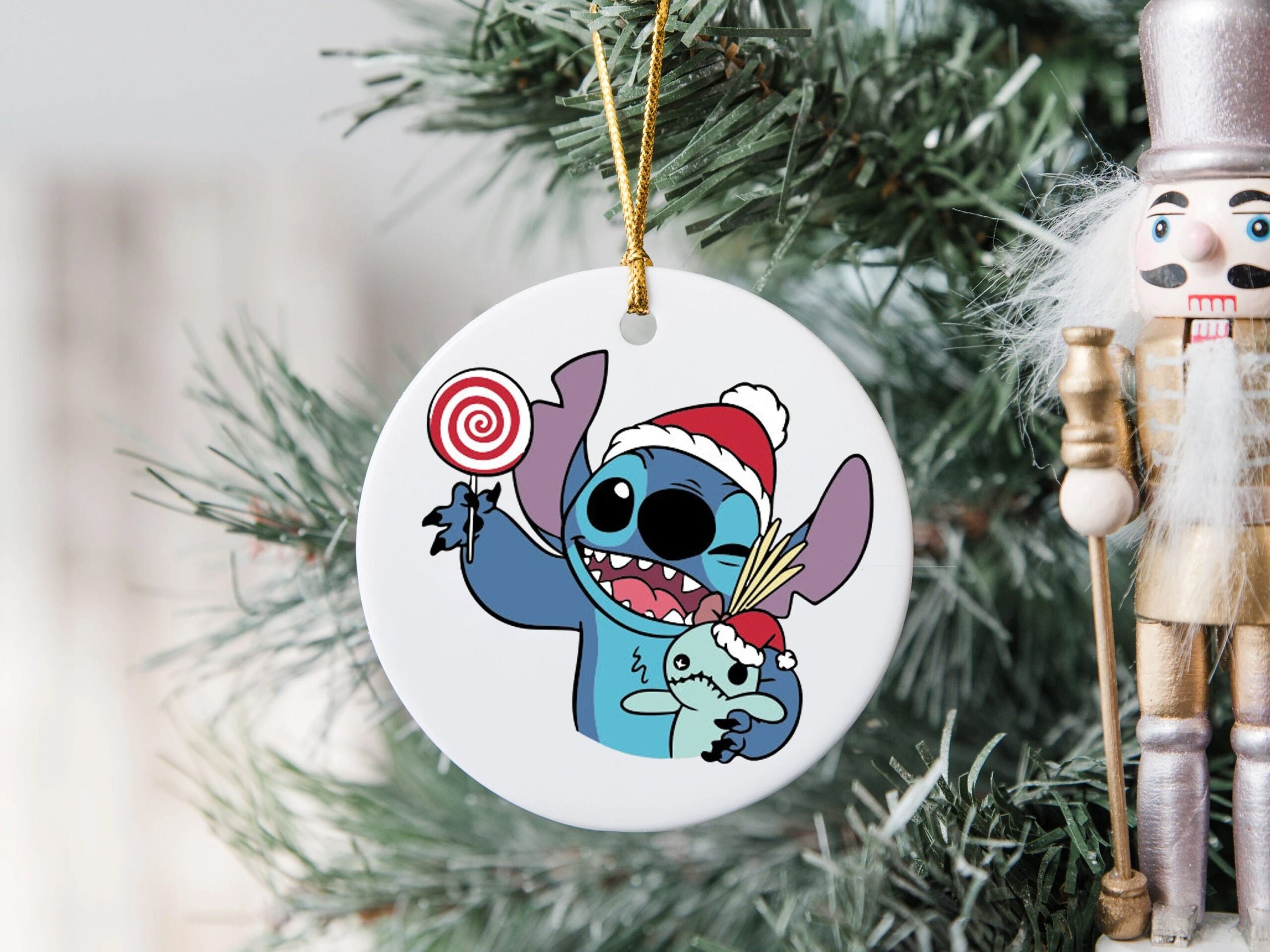 Discover Lilo And Stitch Christmas Ceramic Ornament, Lilo And Stitch Christmas Ornaments, Christmas Decorations Tree 2022, Disney Family Ornaments