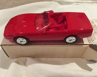 Original 1990 Red Conv Corvette  Factory 1:24 Scale Promo Car W/ Original Box 