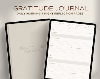 Digital Gratitude Journal | Daily Morning and Evening Pages for iPad GoodNotes and Notability | Self Care & Mindfulness Journal
