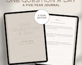 5-Year Daily Journal: One Question a Day (Digital iPad Planner)
