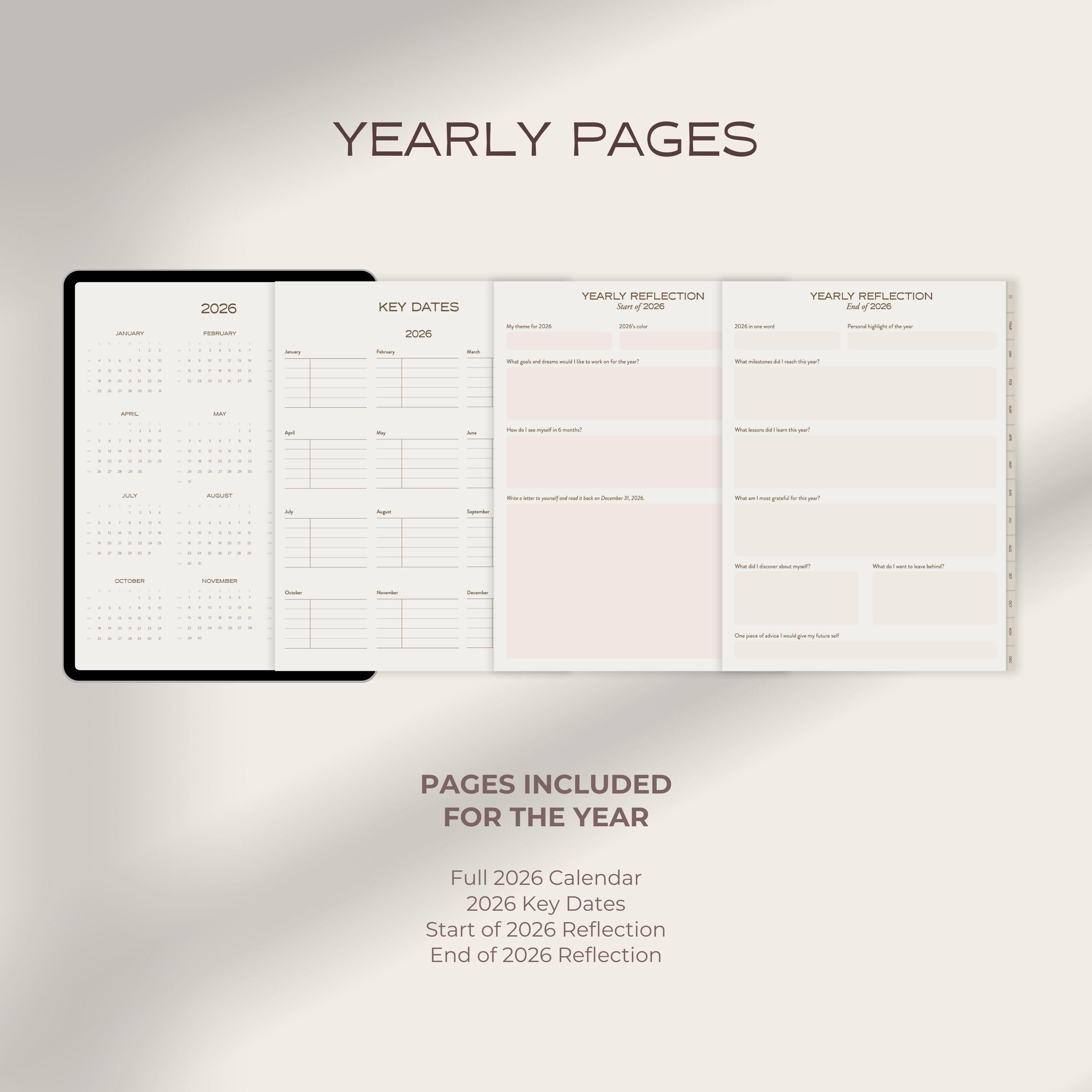 2026 Weekly Digital Planner: Minimalist iPad Goodnotes Template (PDF ...