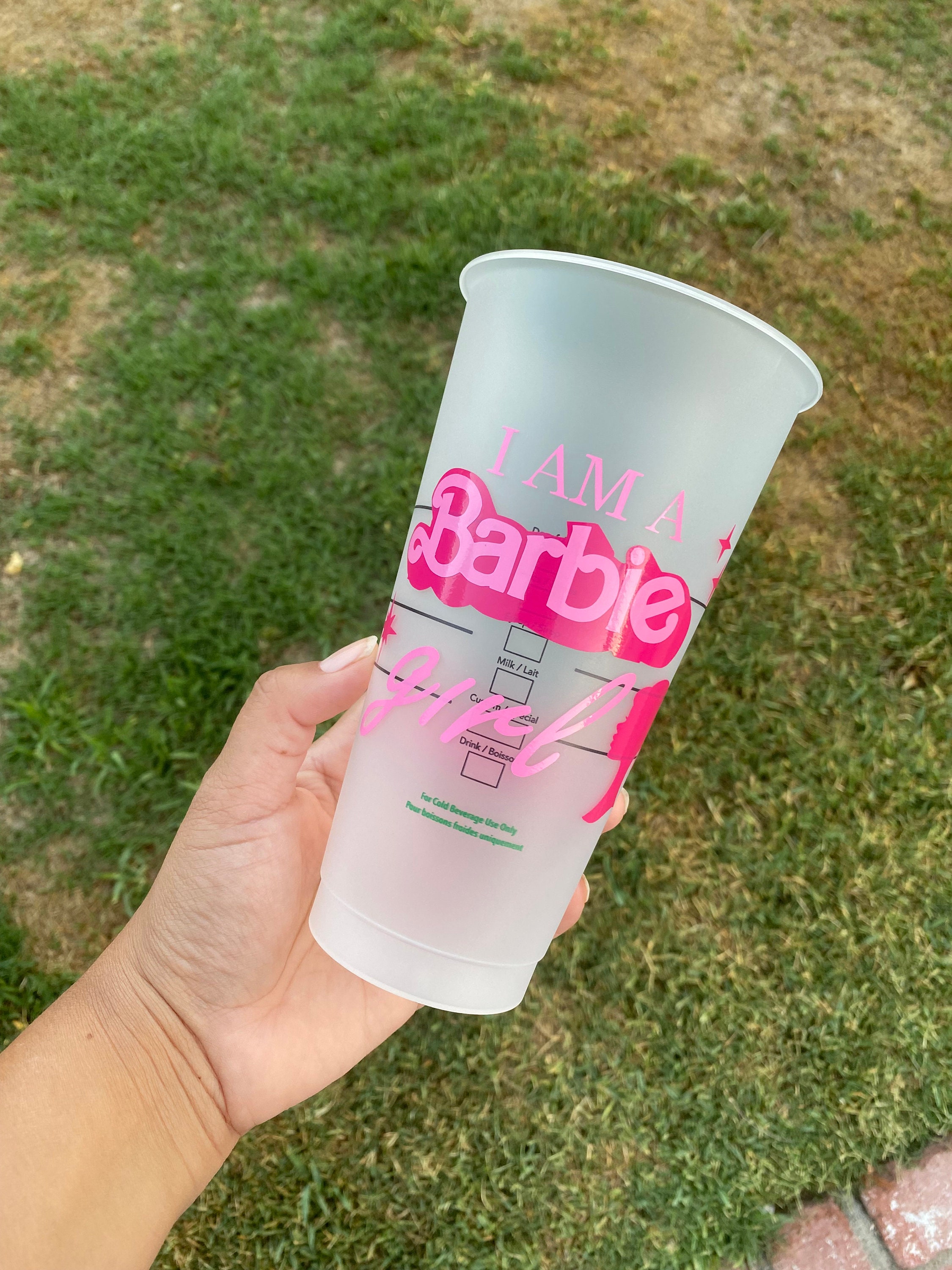 Barbie Logo Vinyl Decal Sticker - Great for Wine Glasses, Cups, Mugs
