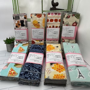 paperless towels, reusable paper towels, un-paper towels, cloth towels, napkins, 2 layer unpaper towels, 2 ply towels, unpaper towels