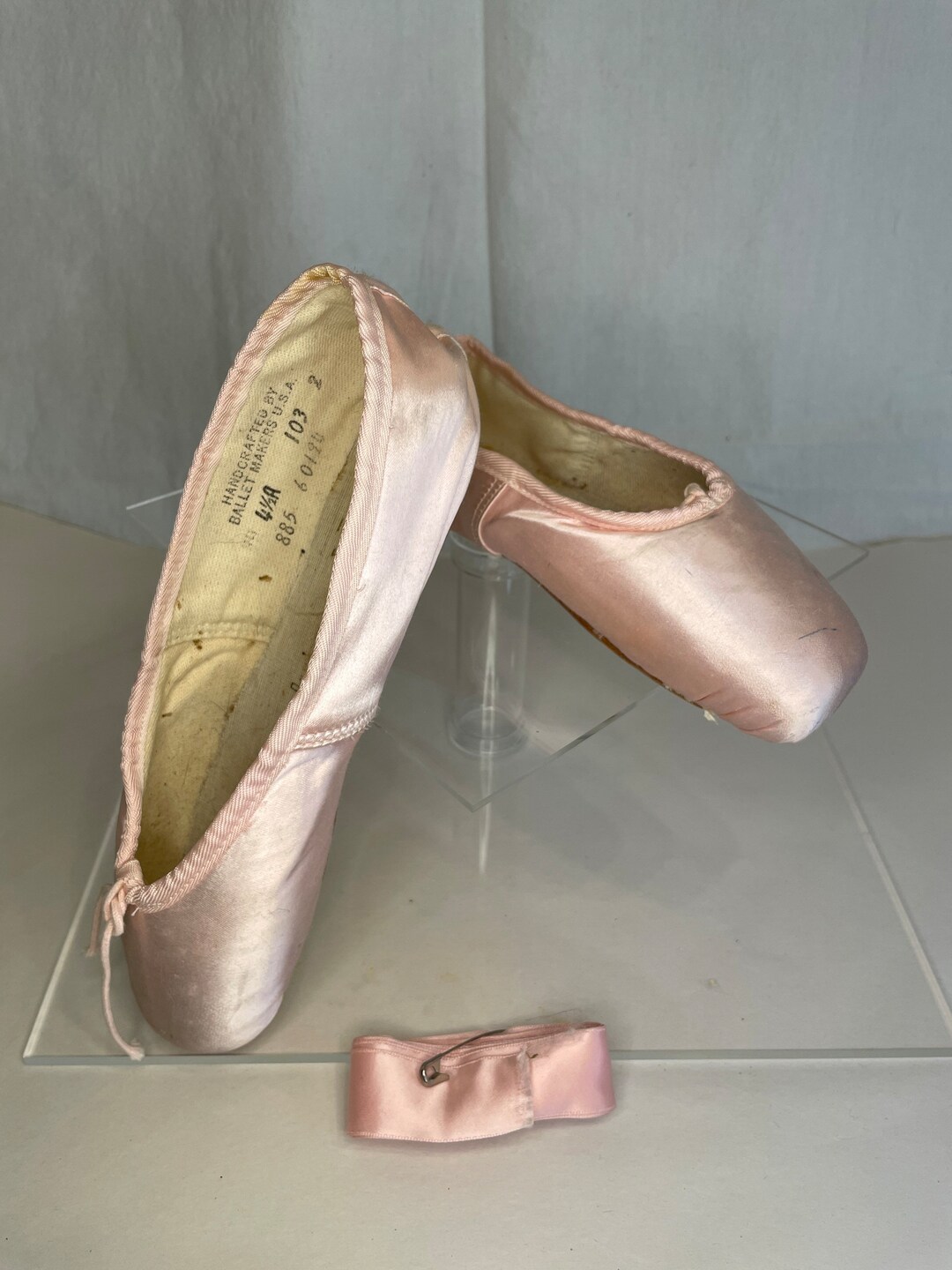New Vintage Capezio Pavlova Pointe Shoes Toe Satin Pink Etsy