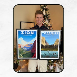 Paquete de carteles vintage de parques nacionales: Yosemite, Zion y Yellowstone imagen 9