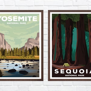 2 Poster Bundle | Any 2 National Parks Posters! Hiking Wall Art | National Park Prints